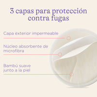 Protectores lavables de lactancia