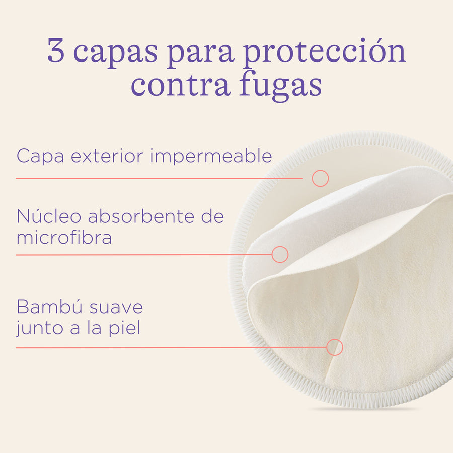 Protectores lavables de lactancia